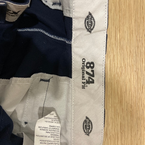 Vintage Dickies Baggy Dress Pants 874 Original Fit Blue Navy Mens Size 32 - Picture 3 of 3